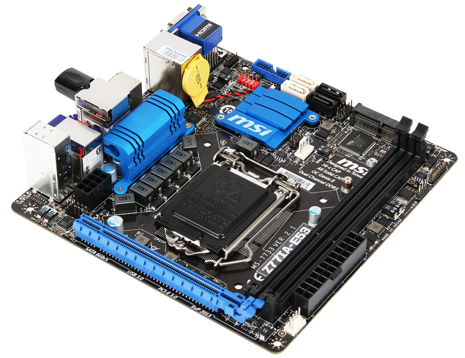 MSI Z77IA-E53 Overview, Visual Inspection, Board Features - Z77 MITX ...